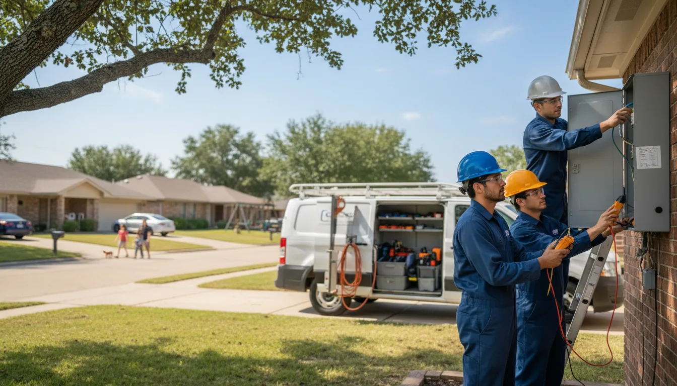 Certified electrician providing emergency electrical services in Briggs, TX